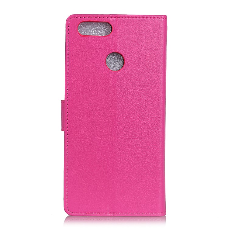 Litchi Texture Wallet Stand Leather Shell for Huawei Honor 9 Youth Edition/Honor 9 Lite - Rose-2