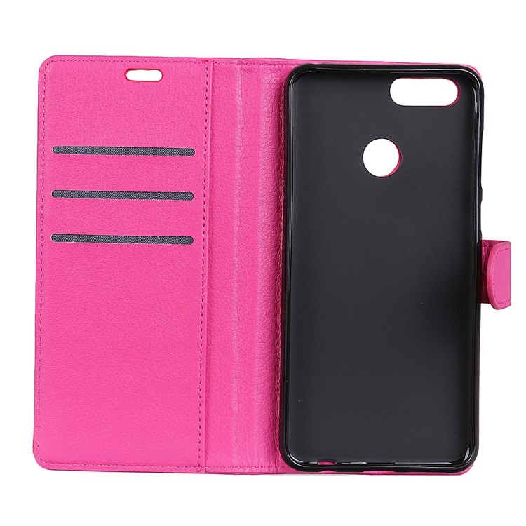 Litchi Texture Wallet Stand Leather Shell for Huawei Honor 9 Youth Edition/Honor 9 Lite - Rose-5