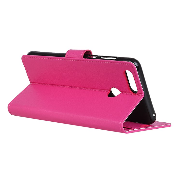 Litchi Texture Wallet Stand Leather Shell for Huawei Honor 9 Youth Edition/Honor 9 Lite - Rose-6