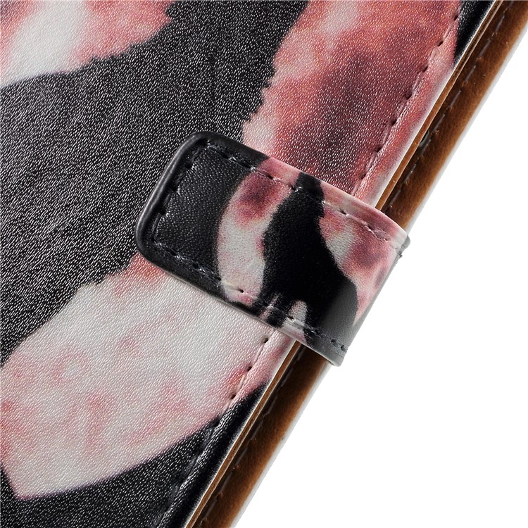 Pattern Printing Magnetic Leather Stand Casing for Huawei Mate 10 Pro - Wolf Howling At Full Moon Night-9