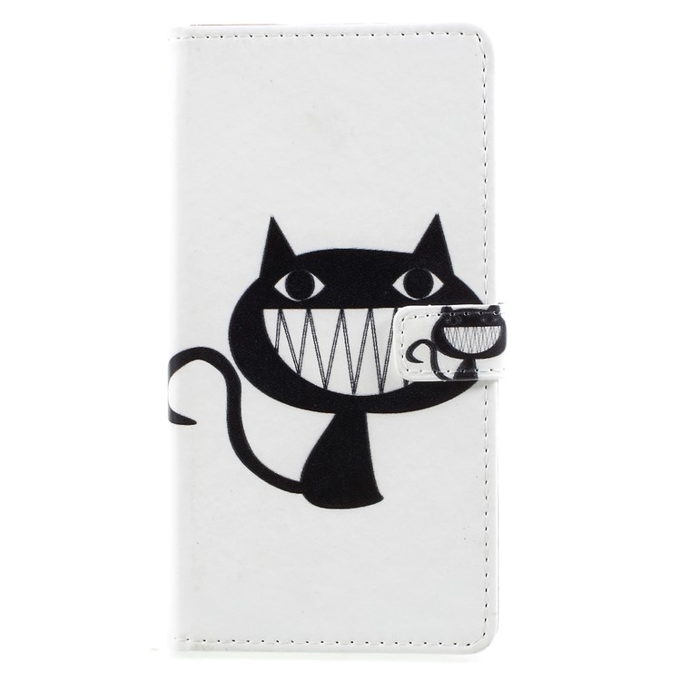 Pattern Printing Magnetic Leather Stand Case for Huawei Mate 10 Pro - Cartoon Cat-1