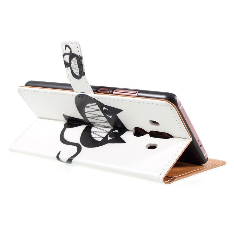 Pattern Printing Magnetic Leather Stand Case for Huawei Mate 10 Pro - Cartoon Cat-4