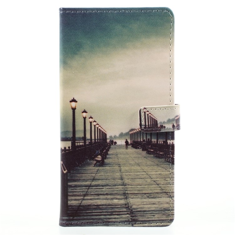 Pattern Printing Magnetic Leather Stand Phone Cover for Huawei Mate 10 Pro - Street-1