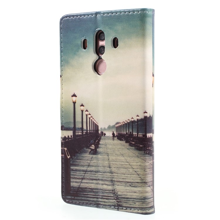 Pattern Printing Magnetic Leather Stand Phone Cover for Huawei Mate 10 Pro - Street-2
