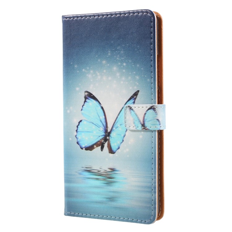 Pattern Printing Magnetic Leather Stand Cellphone Case for Huawei Mate 10 Pro - Butterflies On Lake-3
