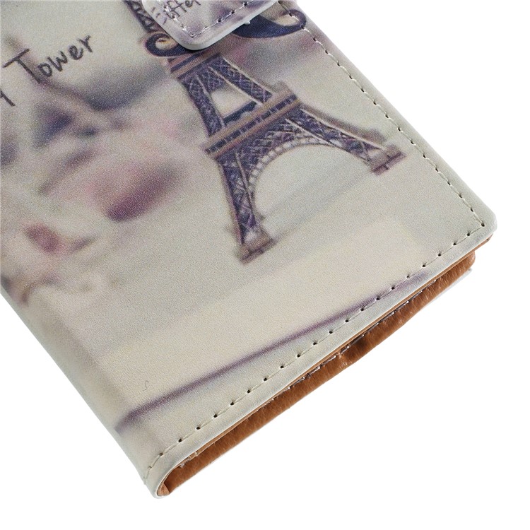 Pattern Printing Magnetic Leather Stand Phone Cover for Huawei Y6 Pro (2017) / Enjoy 7 / P9 lite mini - Eiffel Tower-7
