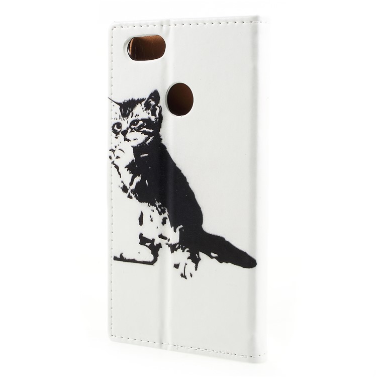 Pattern Printing Magnetic Leather Stand Phone Accessory Cover for Huawei Y6 Pro (2017) / Enjoy 7 / P9 lite mini - Cat-2