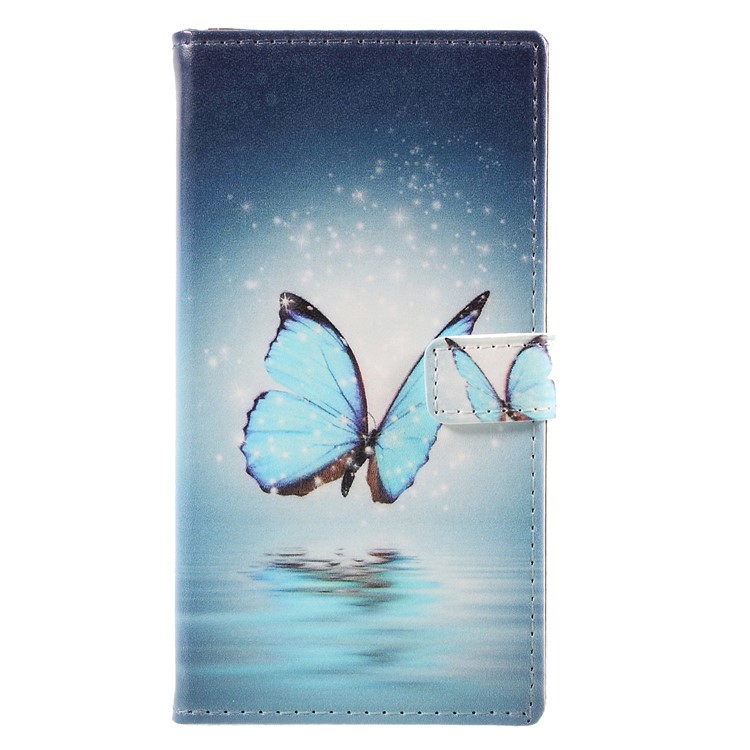 Pattern Printing Magnetic Leather Stand Phone Accessory Case for Huawei Y6 Pro (2017) / Enjoy 7 / P9 lite mini - Butterflies On Lake-1