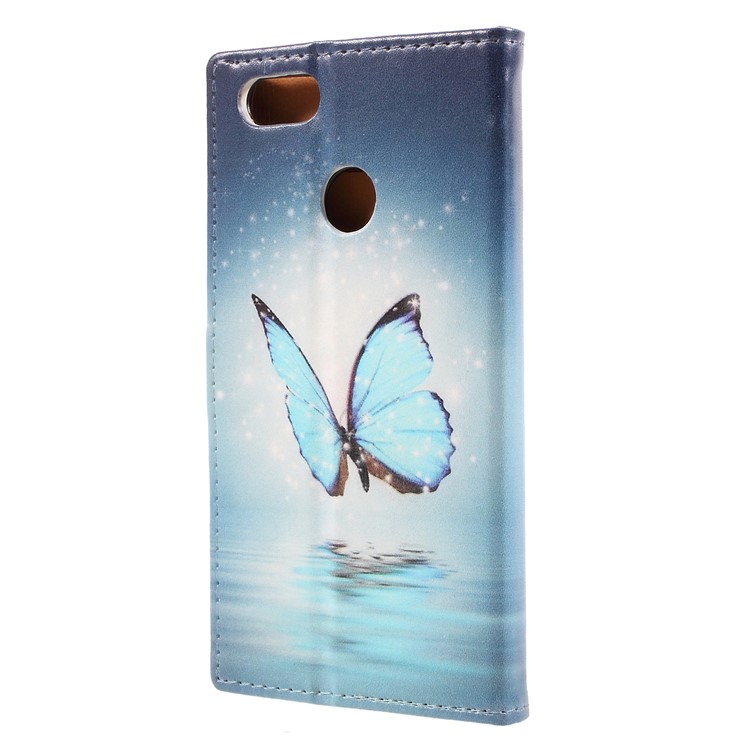 Pattern Printing Magnetic Leather Stand Phone Accessory Case for Huawei Y6 Pro (2017) / Enjoy 7 / P9 lite mini - Butterflies On Lake-2