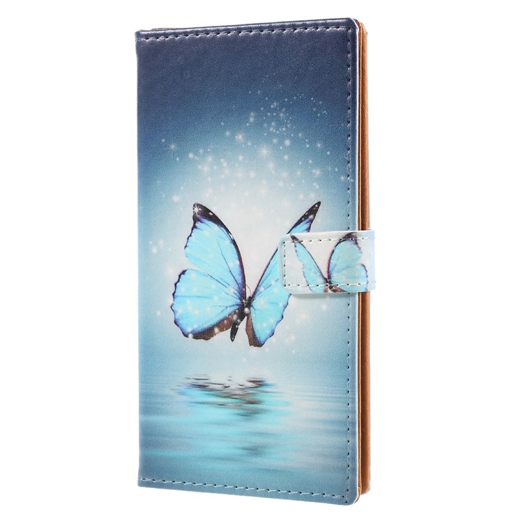 Pattern Printing Magnetic Leather Stand Phone Accessory Case for Huawei Y6 Pro (2017) / Enjoy 7 / P9 lite mini - Butterflies On Lake-3