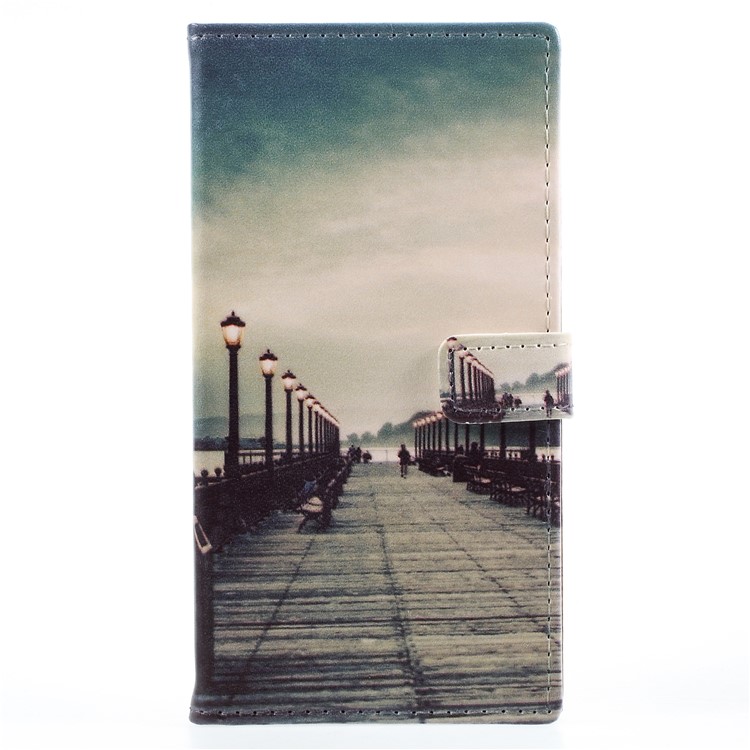 Pattern Printing Magnetic Leather Stand Mobile Accessory Case for Huawei Y6 Pro (2017) / Enjoy 7 / P9 lite mini - Street-1