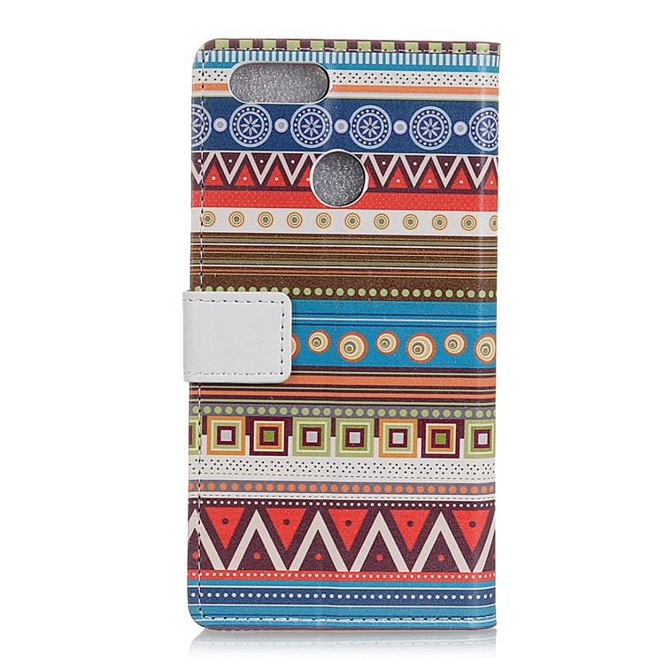Wallet Stand Leather Patterned Phone Case for Huawei Honor 9 Youth Edition/Honor 9 Lite - Tribal Tribe Pattern-2