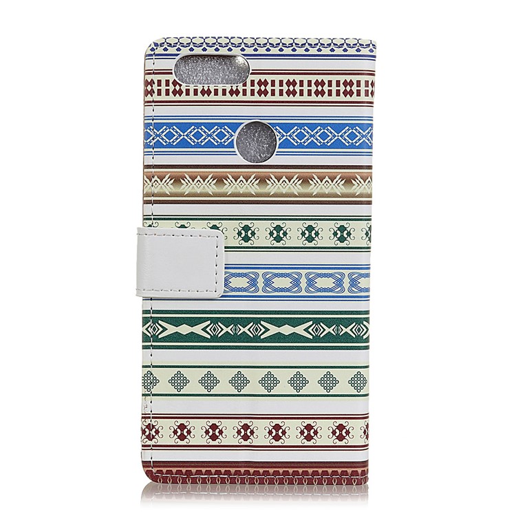 Wallet Stand Leather Patterned Phone Casing Cover for Huawei Honor 9 Youth Edition/Honor 9 Lite - Ethnic Style Pattern-2