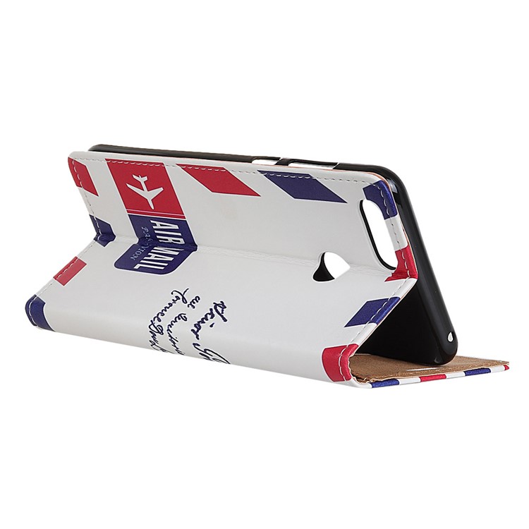 Wallet Stand Leather Patterned Mobile Case for Huawei Honor 9 Youth Edition/Honor 9 Lite - Envelope-3