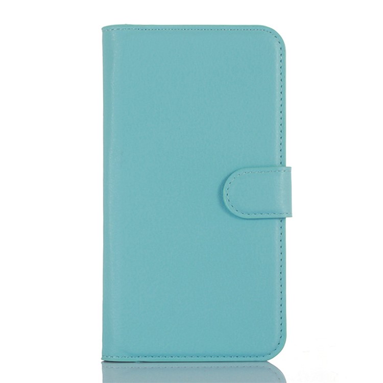 Lychee Grain Leather Phone Case for Huawei Y3 Y360 - Blue-1