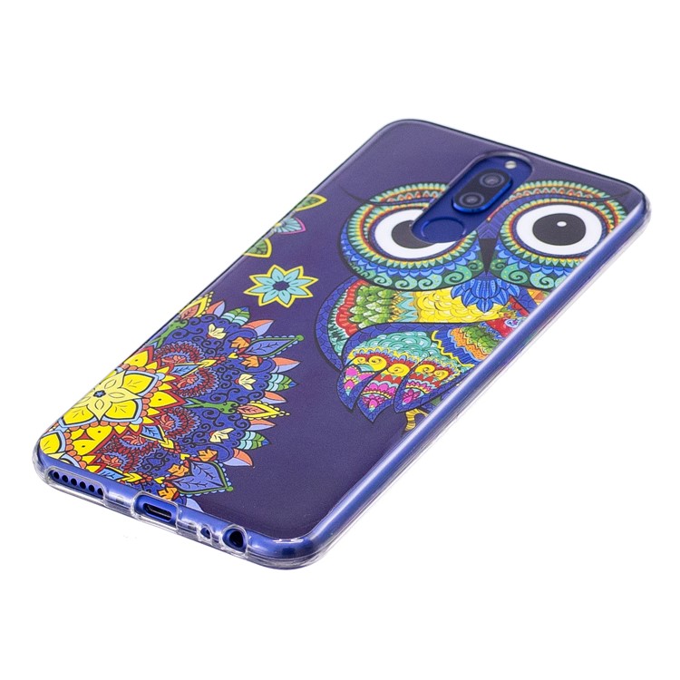 Luminous Glow Pattern Printing TPU Shell for Huawei Mate 10 Lite / nova 2i / Maimang 6 / Honor 9i (India) - Colorful Owl-2