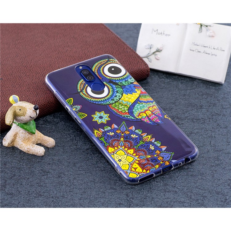 Luminous Glow Pattern Printing TPU Shell for Huawei Mate 10 Lite / nova 2i / Maimang 6 / Honor 9i (India) - Colorful Owl-4