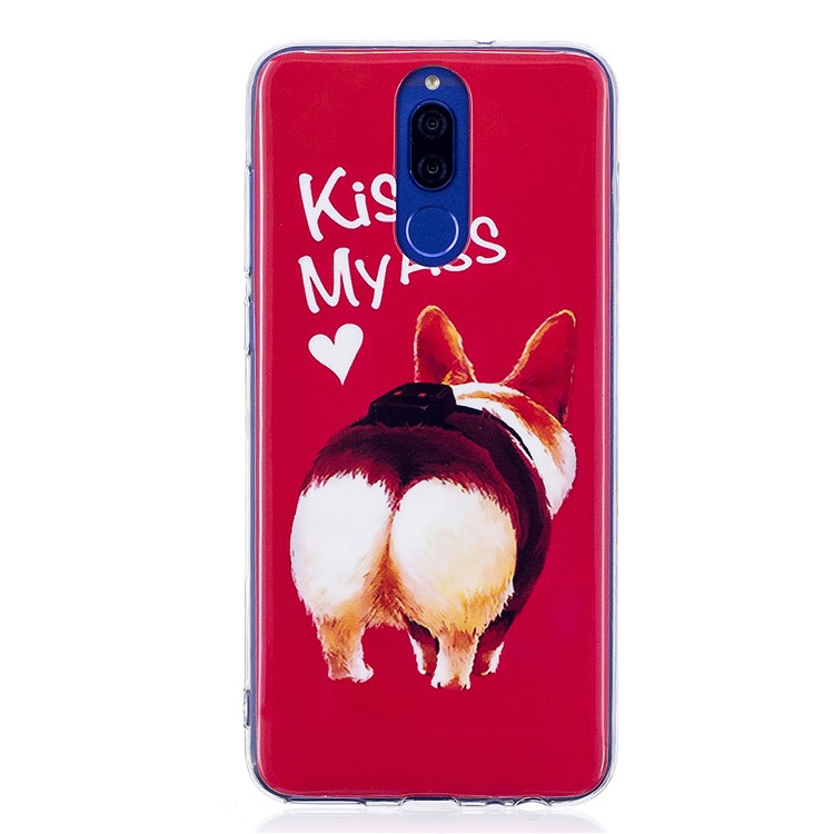 Luminous Glow Pattern Printing TPU Phone Casing for Huawei Mate 10 Lite / nova 2i / Maimang 6 / Honor 9i (India) - Corgi Butt-1