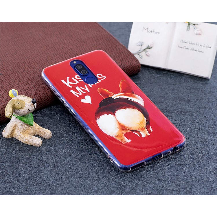 Luminous Glow Pattern Printing TPU Phone Casing for Huawei Mate 10 Lite / nova 2i / Maimang 6 / Honor 9i (India) - Corgi Butt-4