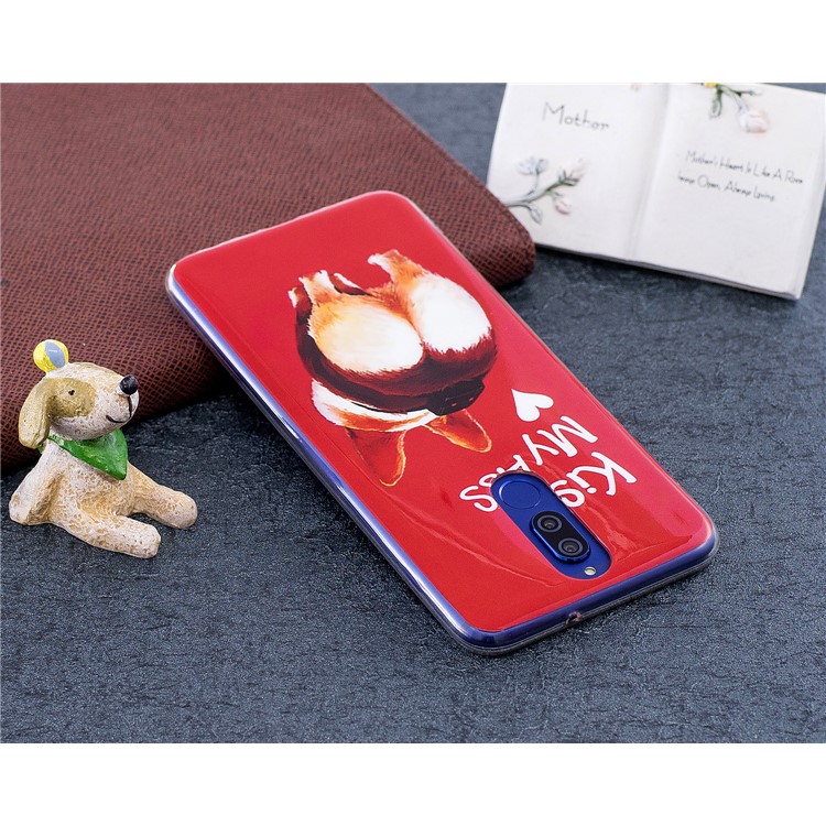 Luminous Glow Pattern Printing TPU Phone Casing for Huawei Mate 10 Lite / nova 2i / Maimang 6 / Honor 9i (India) - Corgi Butt-5