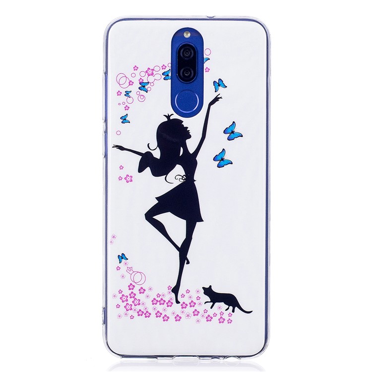Luminous Glow Pattern Printing TPU Cover for Huawei Mate 10 Lite / nova 2i / Maimang 6 / Honor 9i (India) - Dancing Girl-1