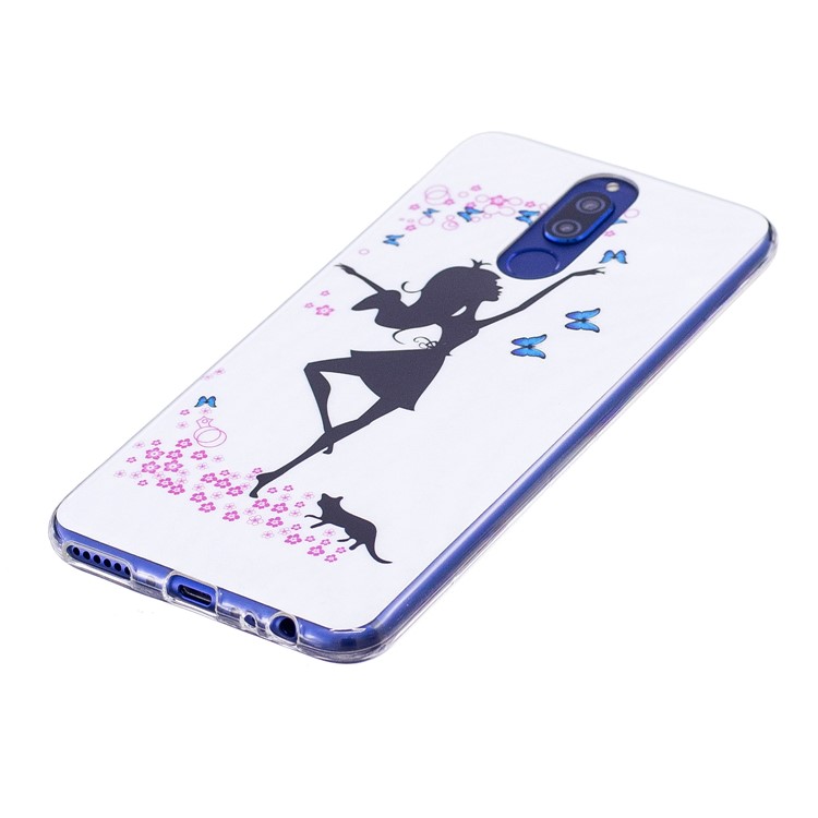 Luminous Glow Pattern Printing TPU Cover for Huawei Mate 10 Lite / nova 2i / Maimang 6 / Honor 9i (India) - Dancing Girl-2