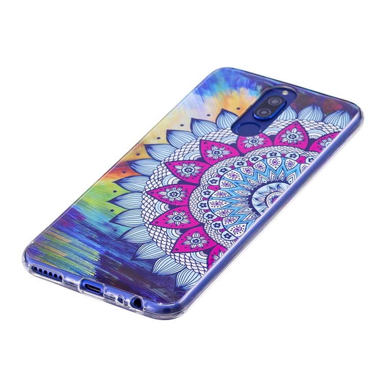Luminous Glow Pattern Printing TPU Mobile Cover for Huawei Mate 10 Lite / nova 2i / Maimang 6 / Honor 9i (India) - Colorized Mandala Pattern-2