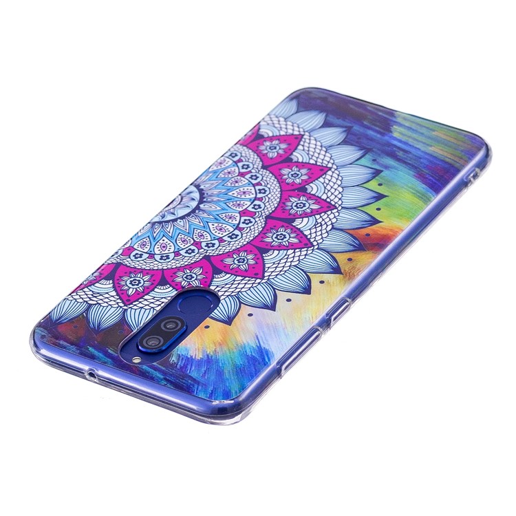 Luminous Glow Pattern Printing TPU Mobile Cover for Huawei Mate 10 Lite / nova 2i / Maimang 6 / Honor 9i (India) - Colorized Mandala Pattern-3