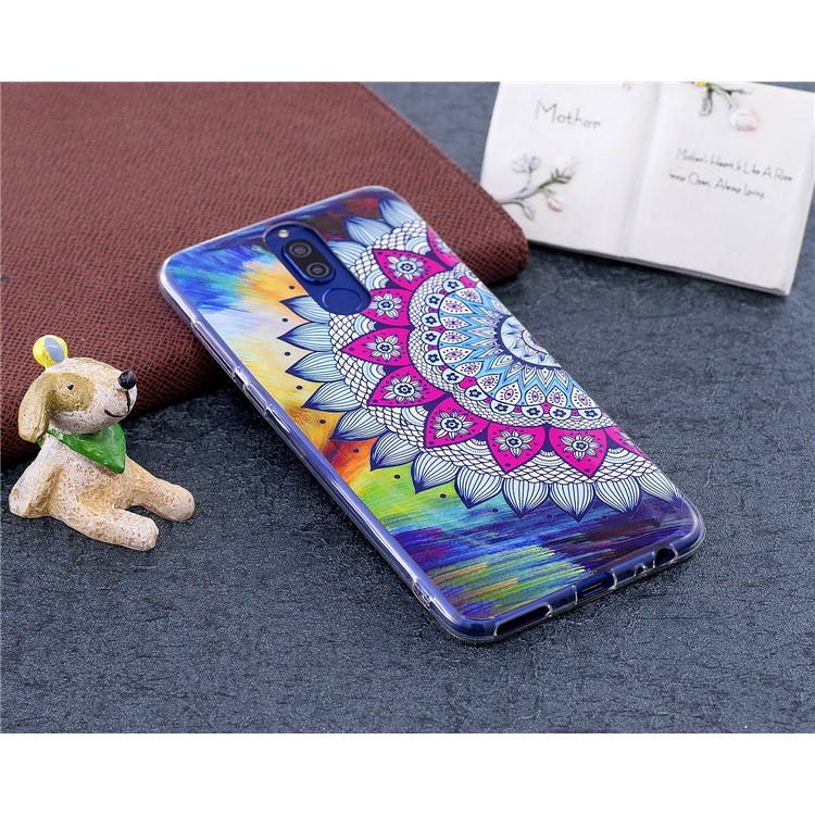 Luminous Glow Pattern Printing TPU Mobile Cover for Huawei Mate 10 Lite / nova 2i / Maimang 6 / Honor 9i (India) - Colorized Mandala Pattern-4