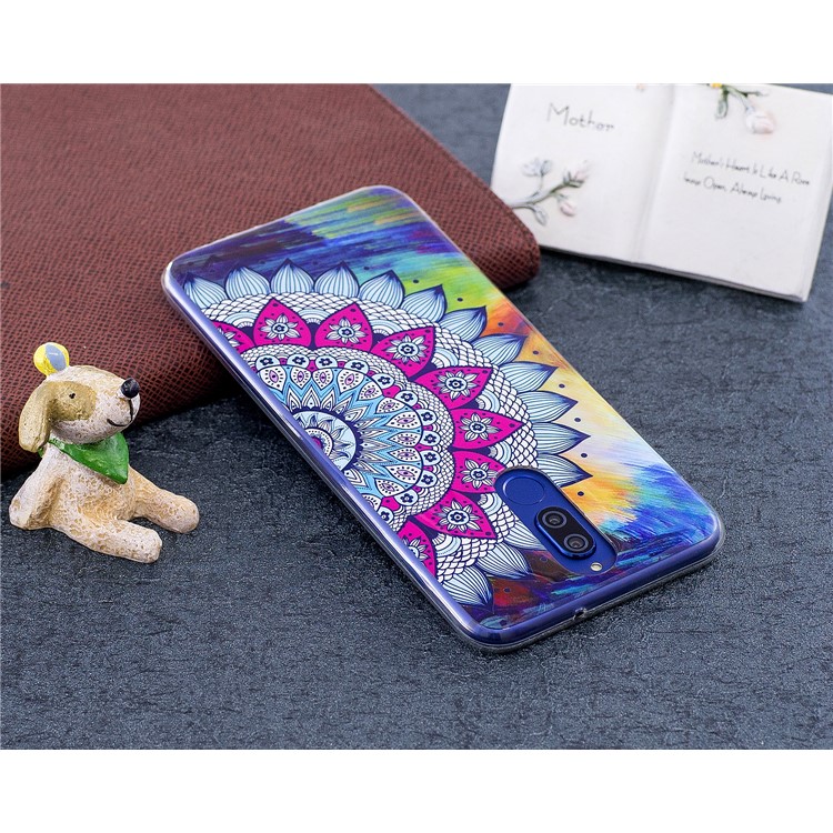 Luminous Glow Pattern Printing TPU Mobile Cover for Huawei Mate 10 Lite / nova 2i / Maimang 6 / Honor 9i (India) - Colorized Mandala Pattern-5