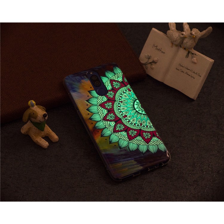 Luminous Glow Pattern Printing TPU Mobile Cover for Huawei Mate 10 Lite / nova 2i / Maimang 6 / Honor 9i (India) - Colorized Mandala Pattern-6