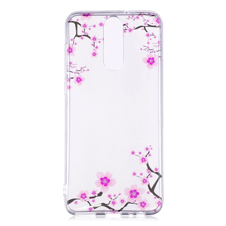 Pattern Printing IMD TPU Phone Shell for Huawei Mate 10 Lite / nova 2i / Maimang 6 / Honor 9i (India) - Plum Blossom-1