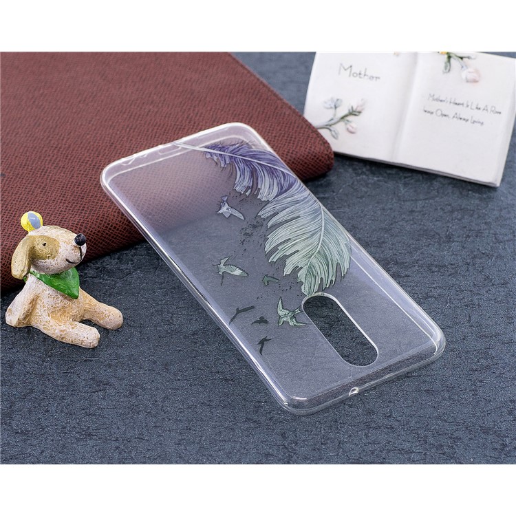 Pattern Printing IMD TPU Protective Case for Huawei Mate 10 Lite / nova 2i / Maimang 6 / Honor 9i (India) - Feather Pattern-5