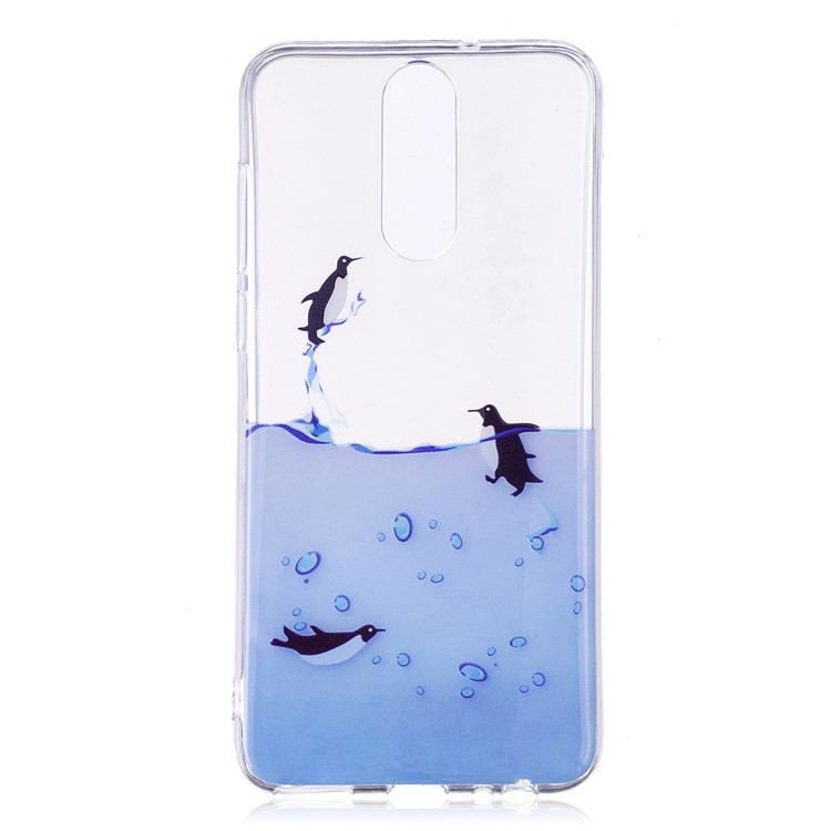 Pattern Printing IMD TPU Protection Cover for Huawei Mate 10 Lite / nova 2i / Maimang 6 / Honor 9i (India) - Lovely Penguin-1
