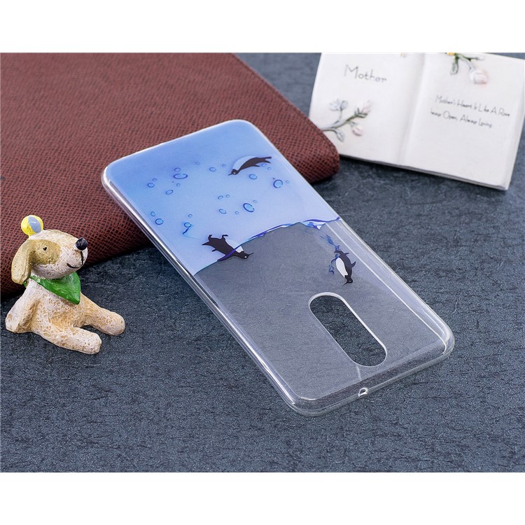 Pattern Printing IMD TPU Protection Cover for Huawei Mate 10 Lite / nova 2i / Maimang 6 / Honor 9i (India) - Lovely Penguin-5
