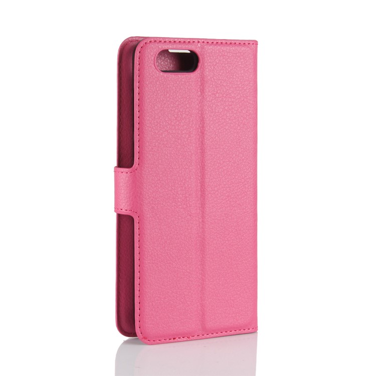 Litchi Skin PU Leather Wallet Stand Phone Casing for Huawei Honor View 10 / V10 - Rose-6
