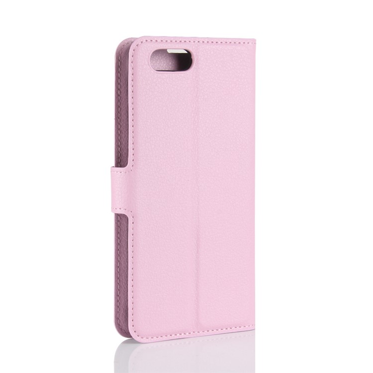 Litchi Skin PU Leather Wallet Stand Mobile Phone Shell for Huawei Honor View 10 / V10 - Pink-6