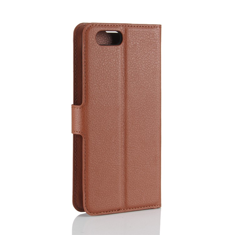 Litchi Skin PU Leather Wallet Magnetic Stand Phone Shell for Huawei Honor View 10 / V10 - Brown-6