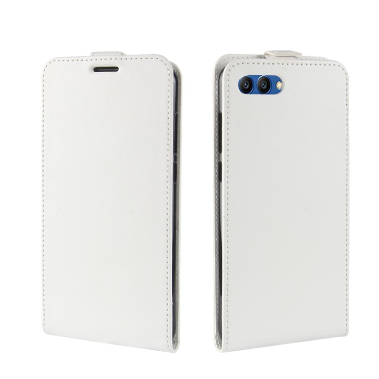 Crazy Horse Vertical Flip Leather Mobile Phone Cover with Card/Photo Slot for Huawei Honor View 10 / V10 - White-4