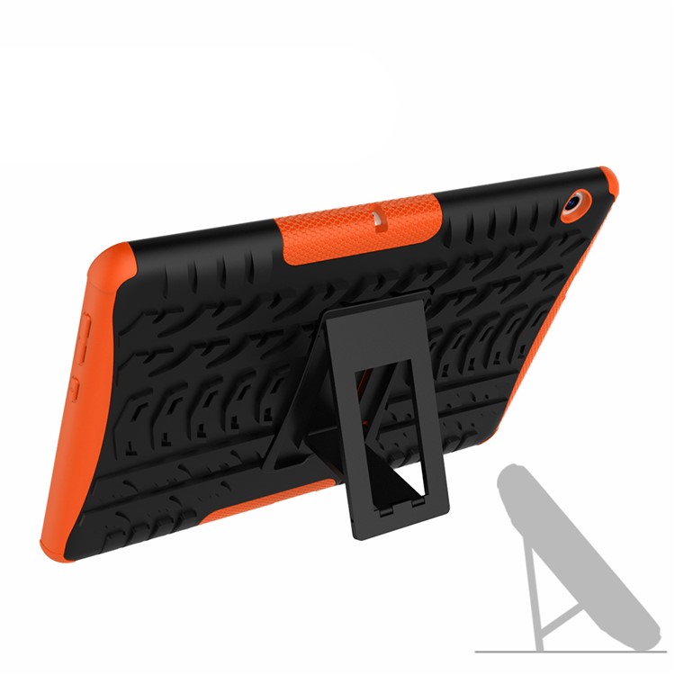 Tyre Pattern Kickstand PC + TPU Hybrid Phone Casing for Huawei MediaPad T3 10 (9.6inch) - Red-3
