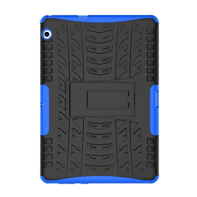 Tyre Pattern Kickstand PC + TPU Hybrid Mobile Cover for Huawei MediaPad T3 10 (9.6inch) - Blue-2