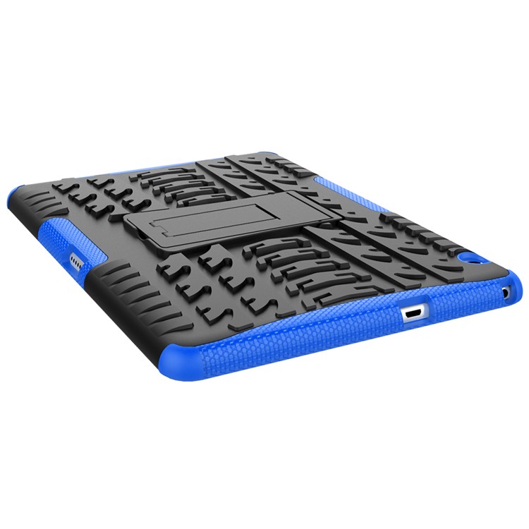 Tyre Pattern Kickstand PC + TPU Hybrid Mobile Cover for Huawei MediaPad T3 10 (9.6inch) - Blue-6
