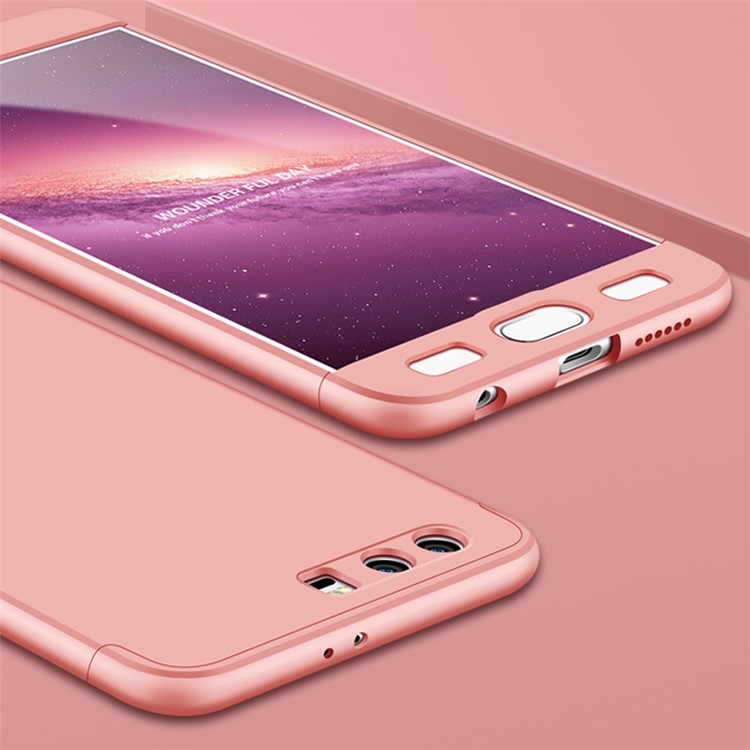 Detachable All-wrapped Matte Hard PC Mobile Phone Cover for Huawei Honor 9 - Rose Gold