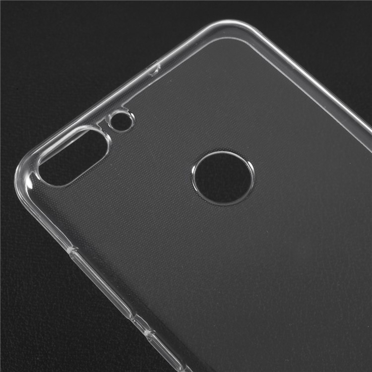 Accessoire De Cas De Téléphone TPU Transparent Transparent Transparent Ultra-mince Pour Huawei P Smart / Profiter 7s