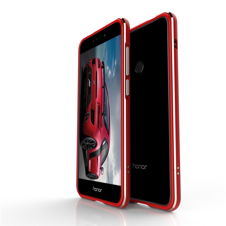 Screw Lock Plated Aluminium Alloy Bumper Case for Huawei Mate 10 Lite / nova 2i / Maimang 6 / Honor 9i (India) - Red-1
