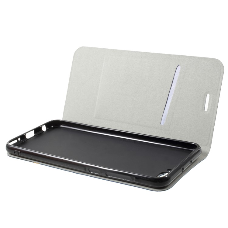 Cross Pattern Leather Card Holder Phone Cover (Built-in Steel Sheet) for Huawei Honor V10 / View 10 - Blue-5
