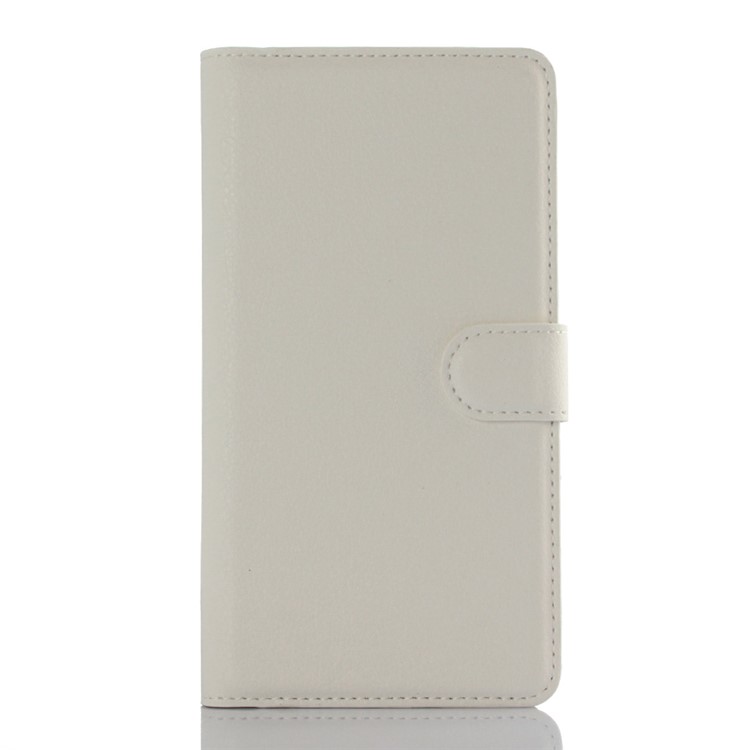 Lychee Wallet Leather Stand Cover for Huawei Mate 8 / Ascend Mate8 - White-1