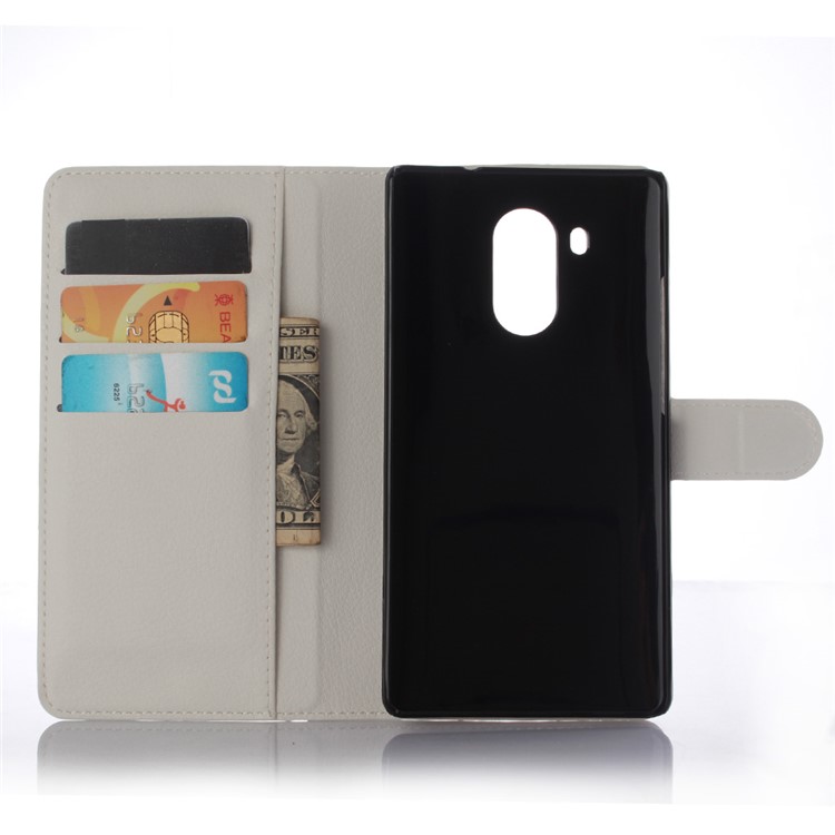 Lychee Wallet Leather Stand Cover for Huawei Mate 8 / Ascend Mate8 - White-4