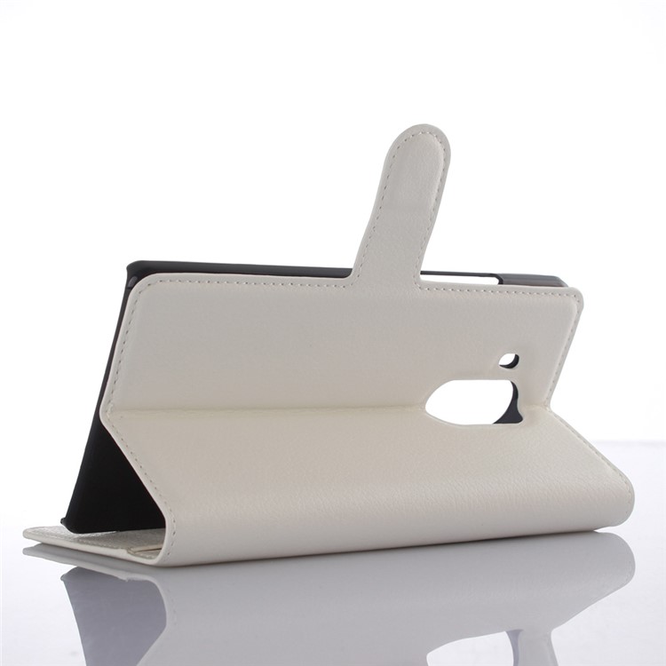 Lychee Wallet Leather Stand Cover for Huawei Mate 8 / Ascend Mate8 - White-5