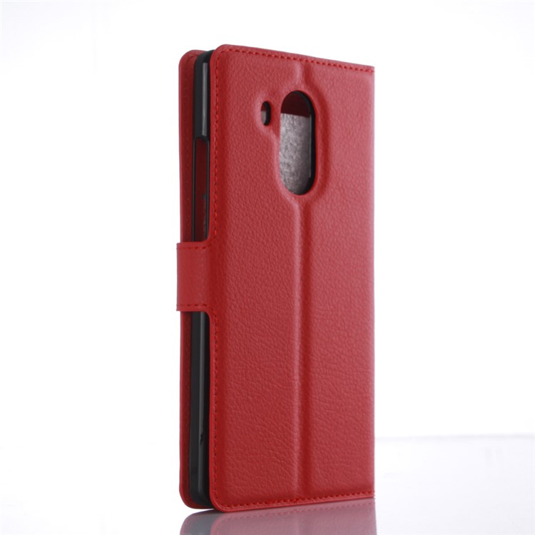 Lychee Wallet Leather Stand Case Cover for Huawei Mate 8 / Ascend Mate8 - Red-2